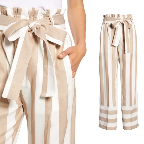 J. Crew Point Sur Stripe Paperbag Waist Pants - Picture 7 of 14